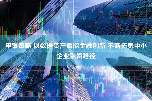 申银策略 以数据资产赋能金融创新 不断拓宽中小企业融资路径